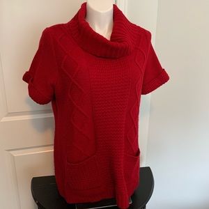 Dress Barn 2X Red Cowl Neck Sweater